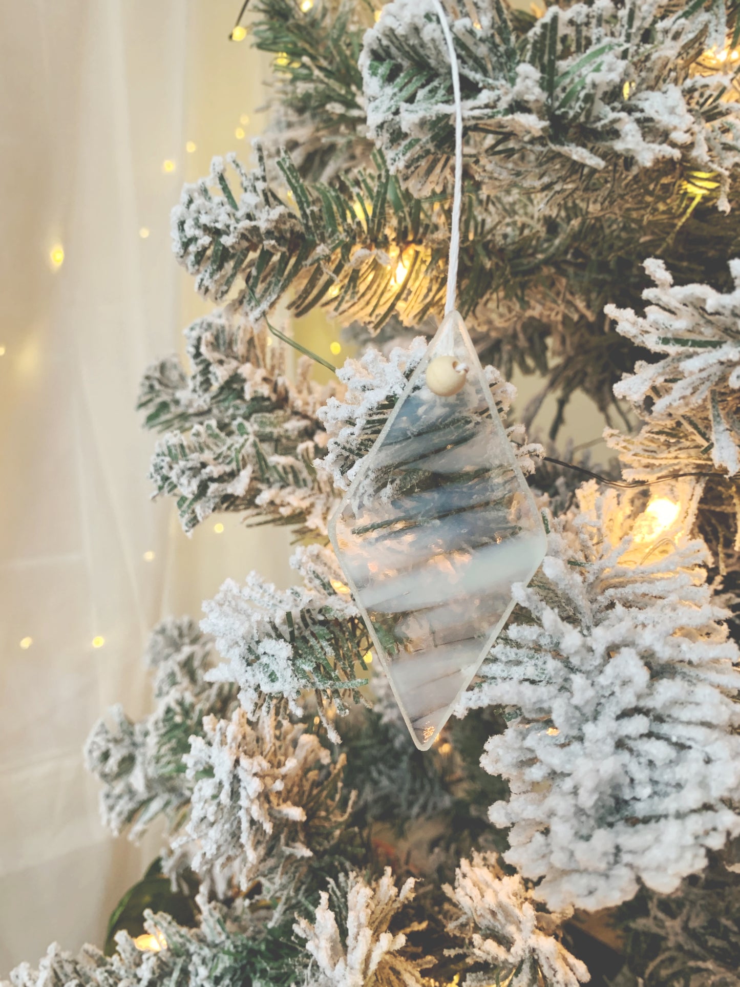 MODEST ORNAMENTS - STAINEDGLASS TREE ORNAMENTS - Ready to ship