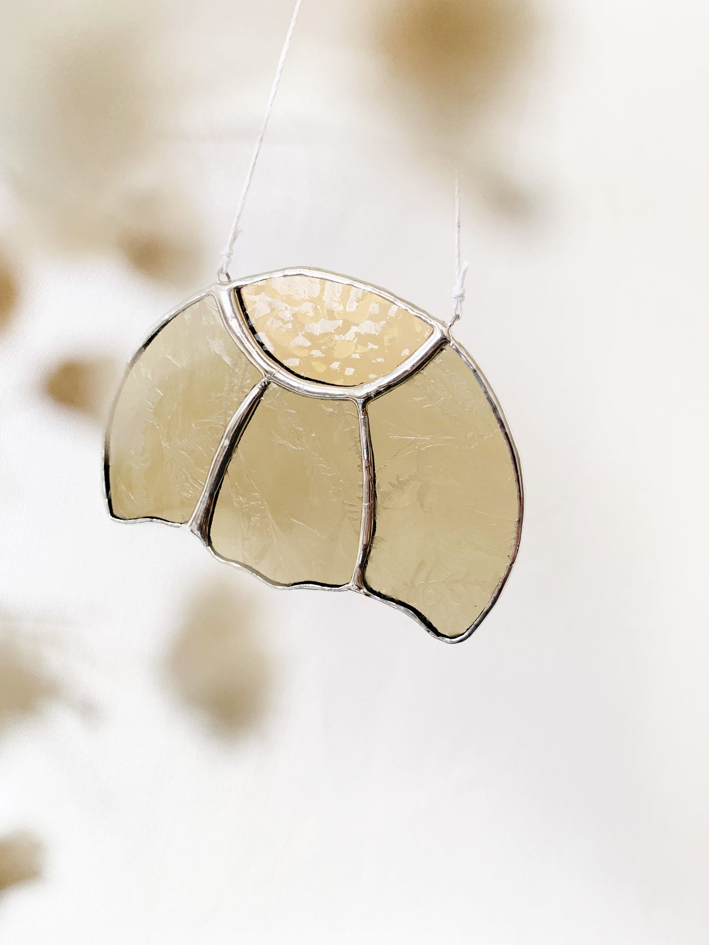 FEUILLE DE GINKGO - SUNCATCHER EN VITRAIL - Fait sur commande