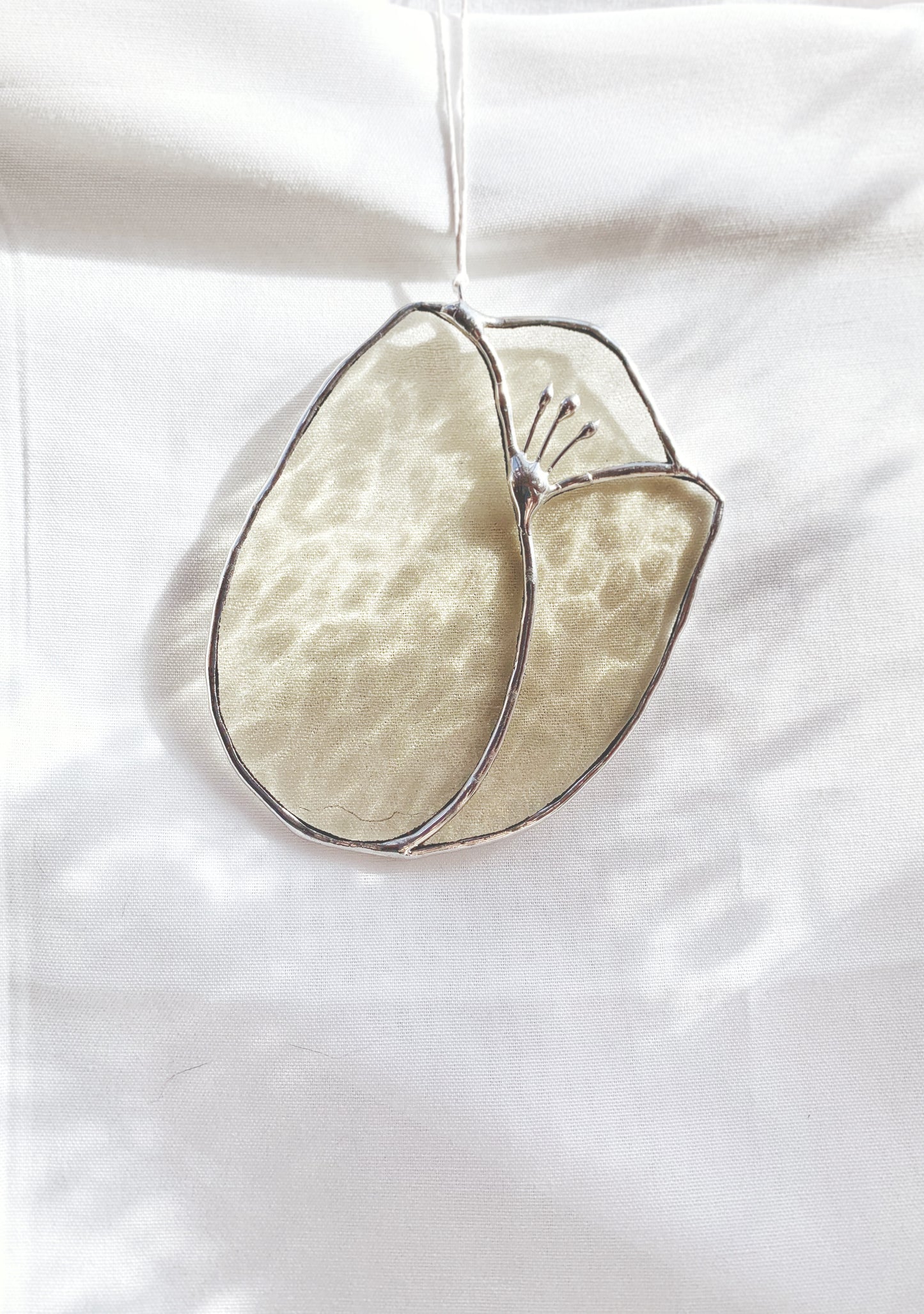 FEUILLE DE GINKGO - SUNCATCHER EN VITRAIL - Fait sur commande