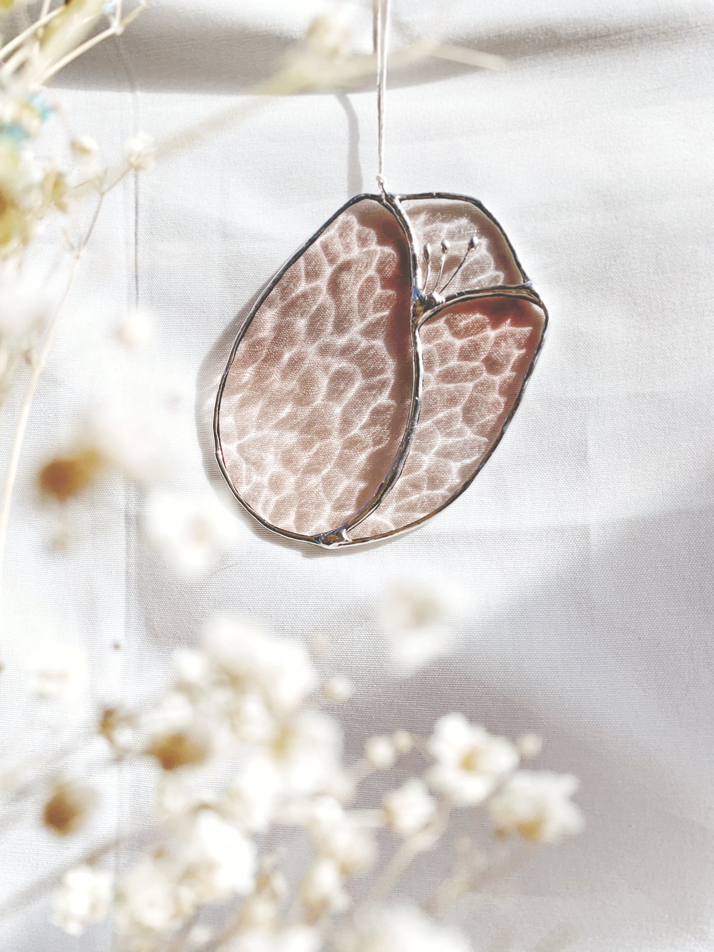 FEUILLE DE GINKGO - SUNCATCHER EN VITRAIL - Fait sur commande