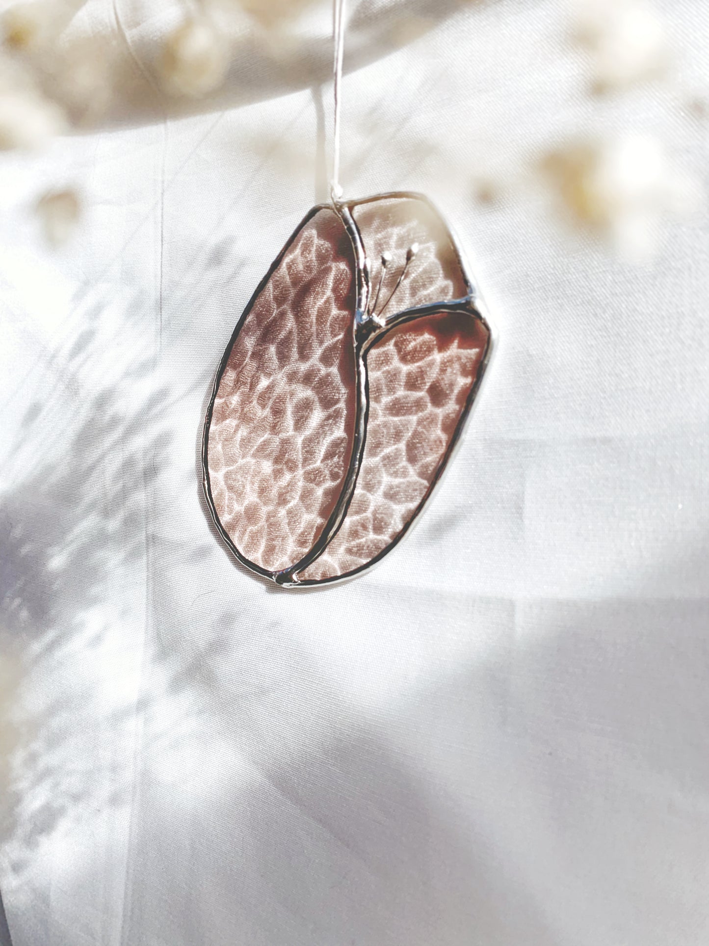 FEUILLE DE GINKGO - SUNCATCHER EN VITRAIL - Fait sur commande